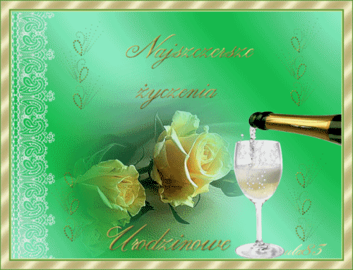 Najszczersze życzenia nalewany szampan